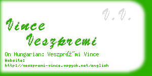 vince veszpremi business card